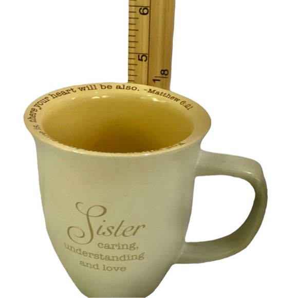 Sister Coffee Cup With Lid Coaster By Abbey Gift Spiritual Message Tea Cup - Picture 5 of 7